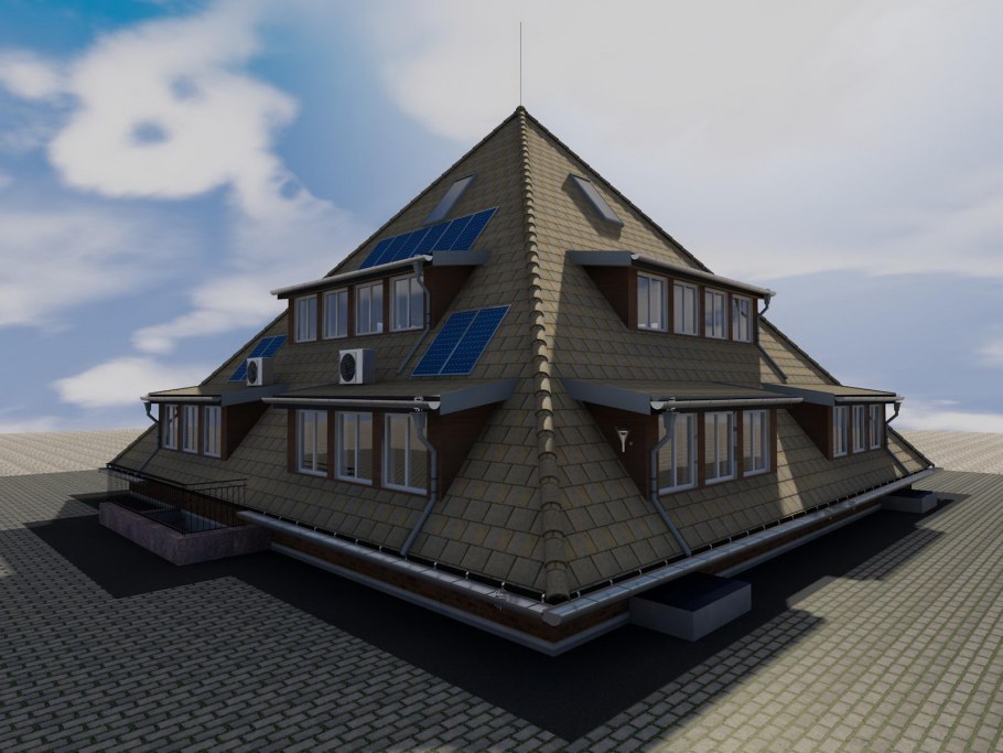 Коттедж пирамида