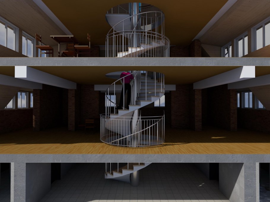 Дом пирамида внутри