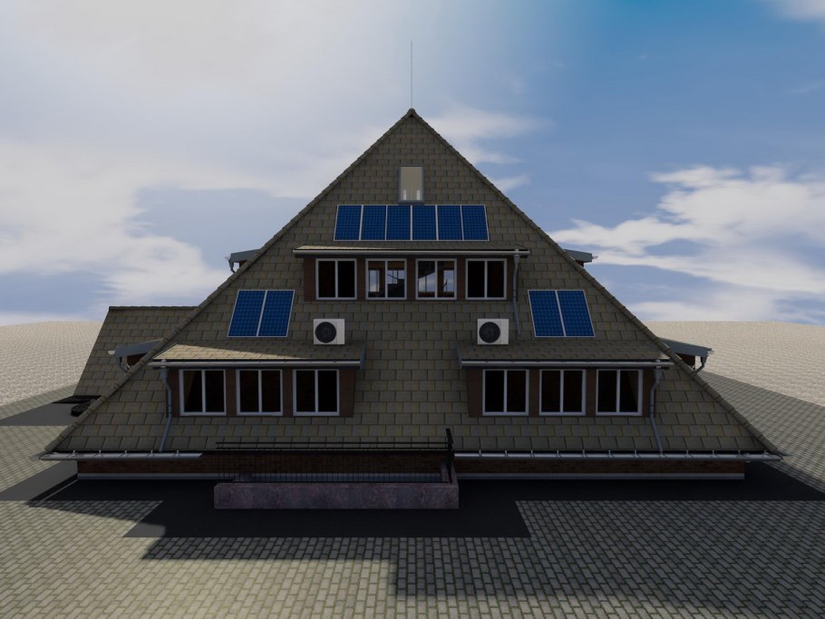 Крыша пирамида