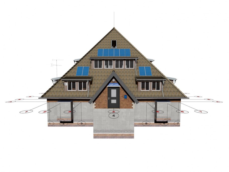 Дом с пирамидальной крышей