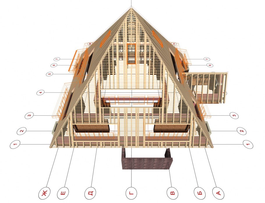 Дом в форме пирамиды