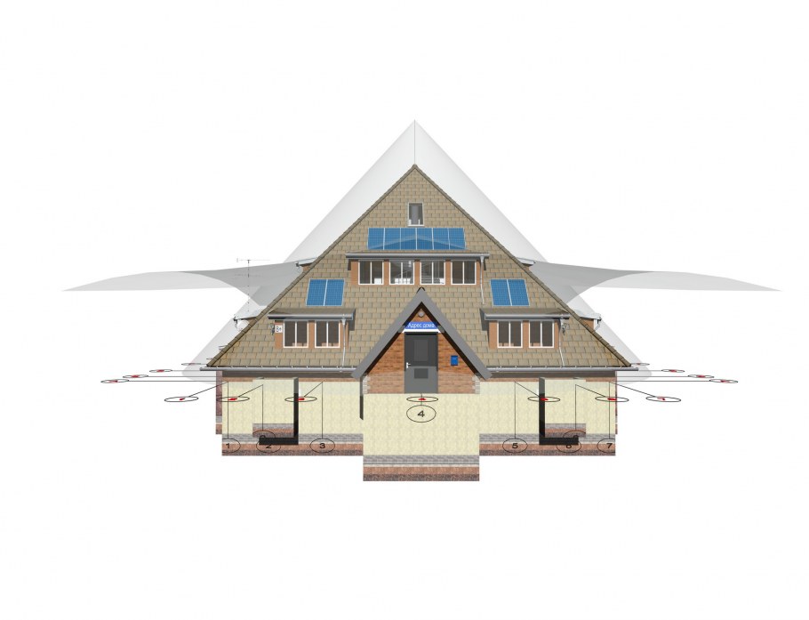 Дом пирамида планировка