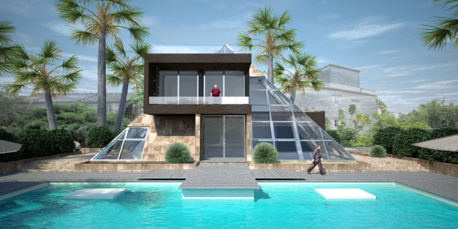 Жилые дома в Америке с элементами пирамиды