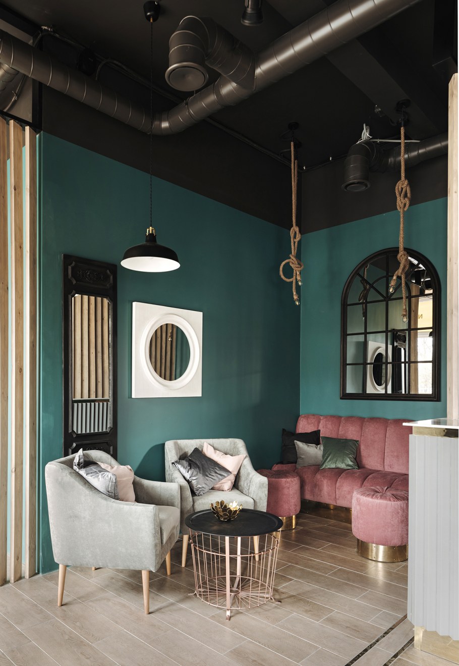 Салон красоты интерьер кирпич