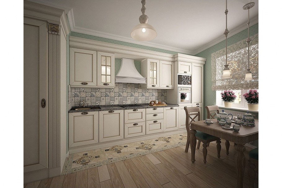 Кухня Прованс патина серебро