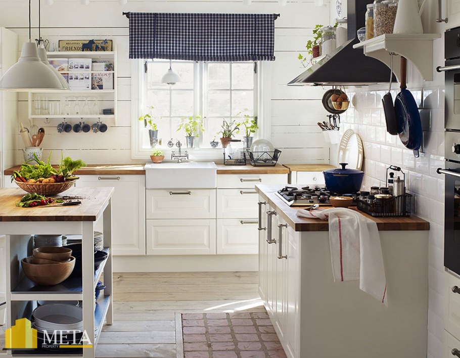 Кухни Сканди икеа белая