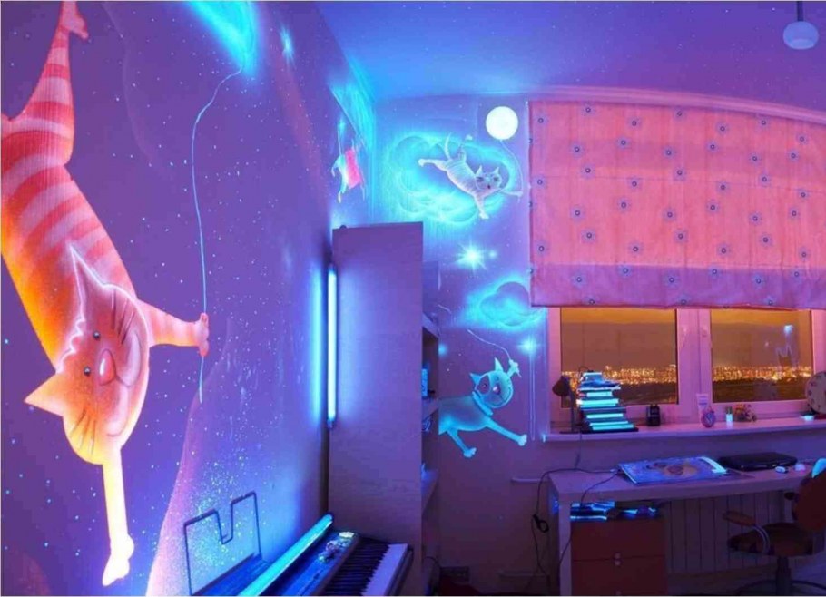 Люминесцентная краска для стен
