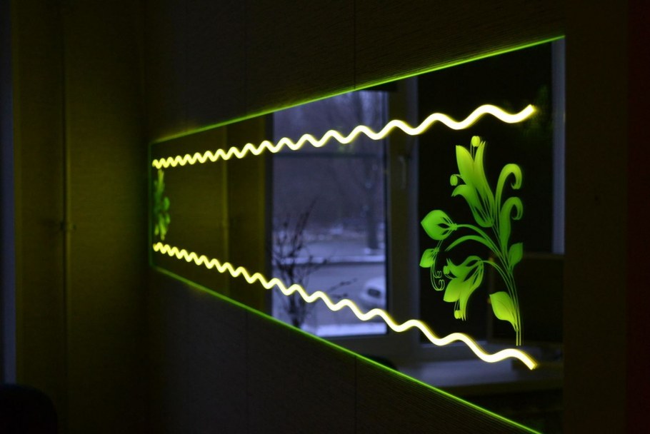 Подсветка зеркала светодиодной лентой