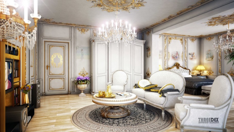 Барокко зал интерьер Барокко