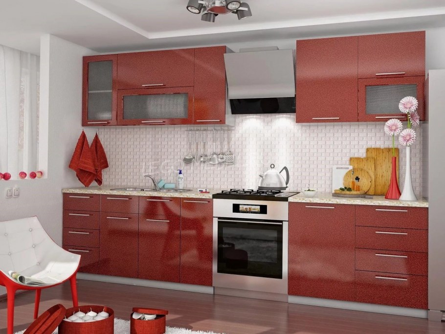 Кухня олива гранат модульная