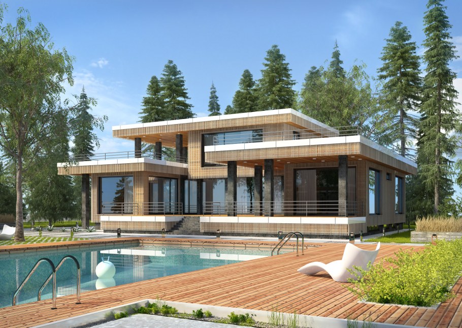 Проект флетхауса с плоской кровлей