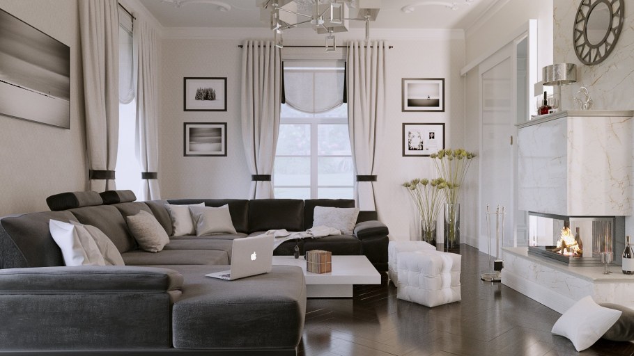 Современные гостиные в классическом стиле