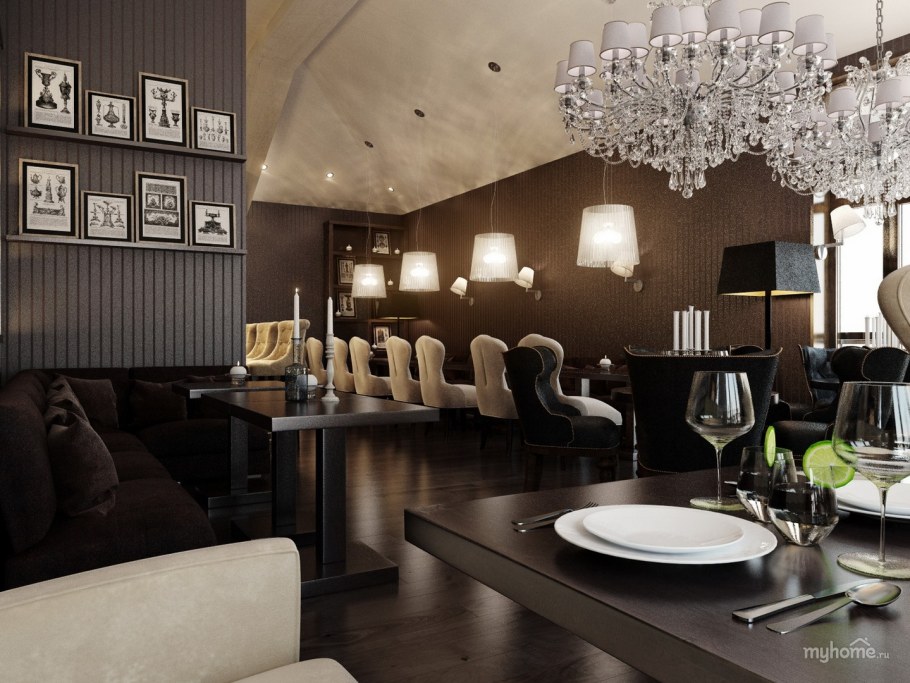 Неоклассика в интерьере ресторана