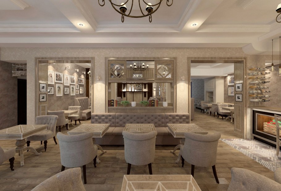 Классический интерьер кафе