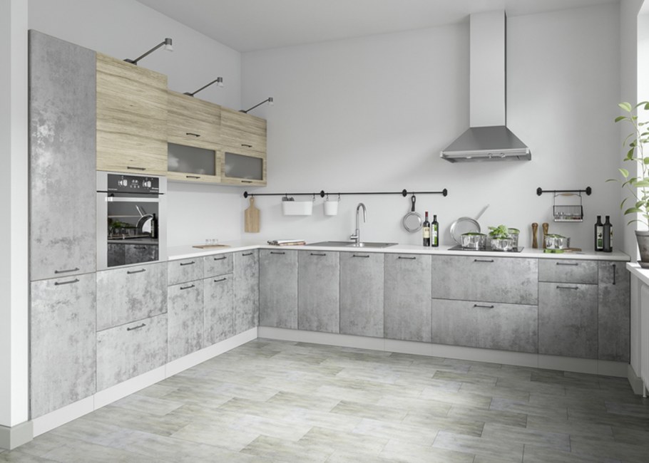 Кухня Сити дуб Галифакс модули