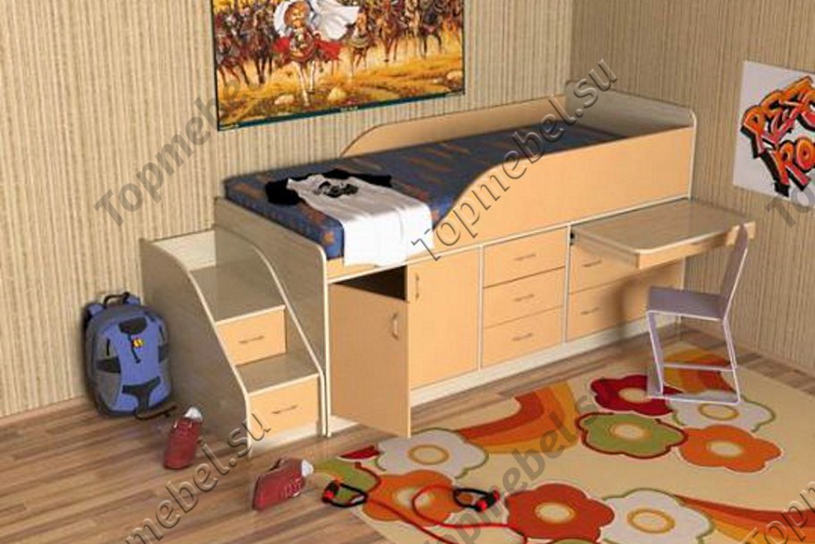 Кровать чердак Кузя 2