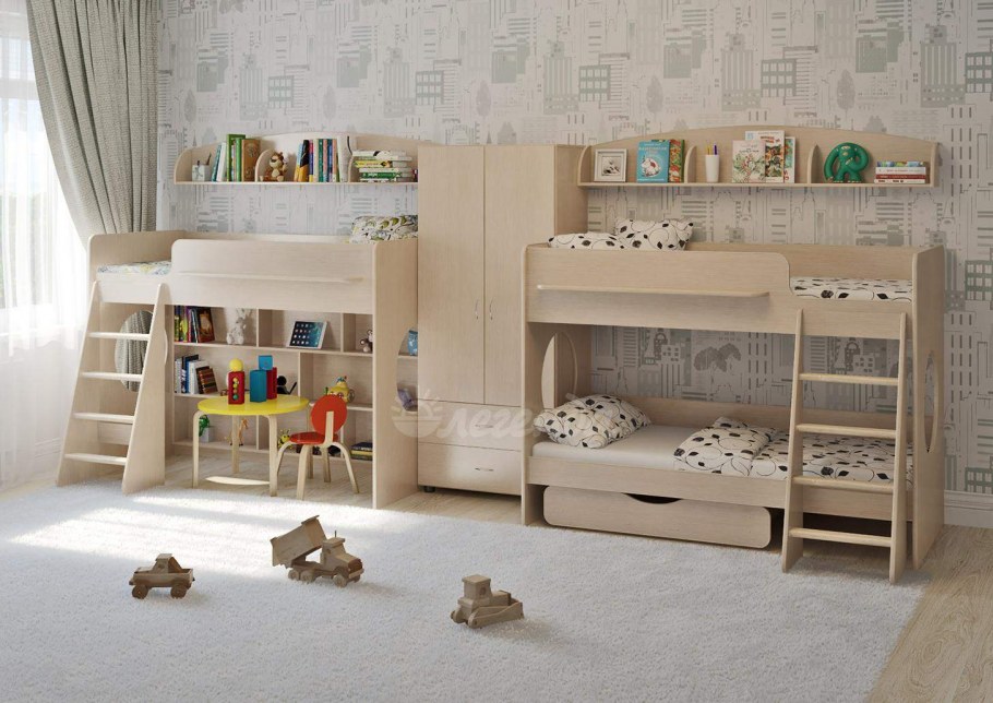 Кровать трехъярусная Легенда 25.3