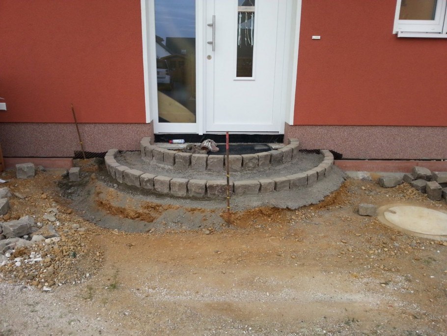 Опалубка для полукруглого крыльца