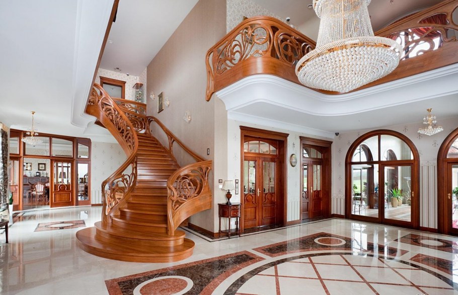 Роскошные деревянные лестницы