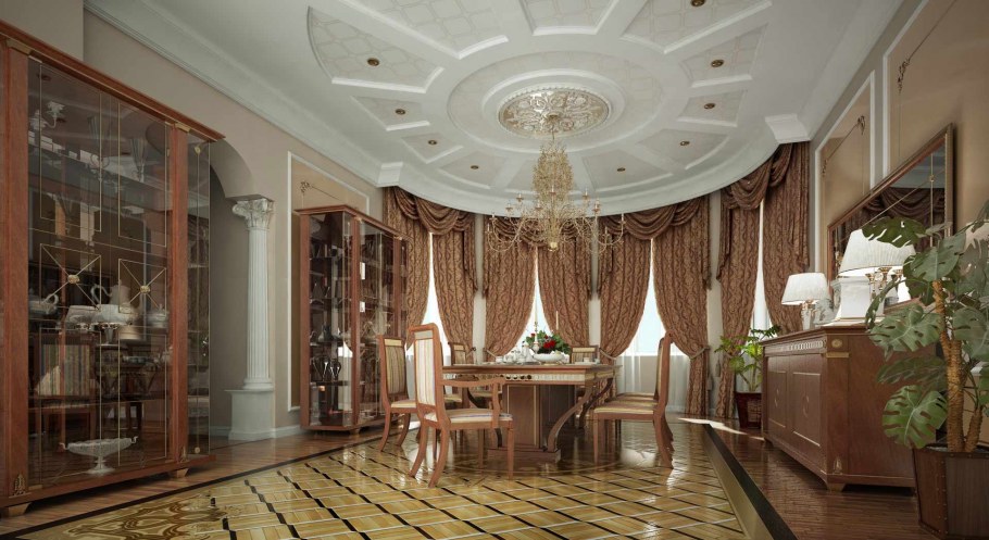 Элитный интерьер загородного дома