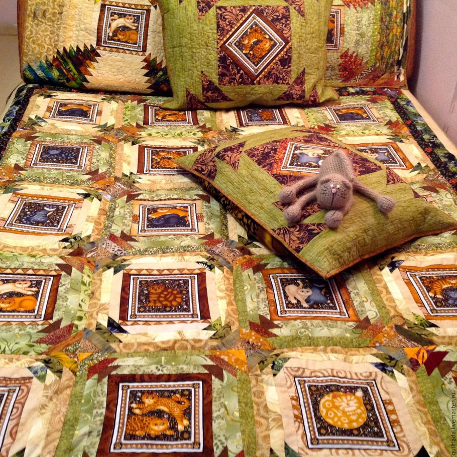 Пэчворк одеяла и покрывала
