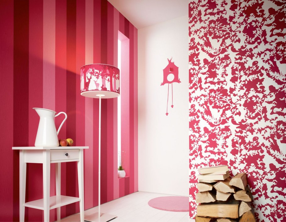 Необычная поклейка обоев в детской