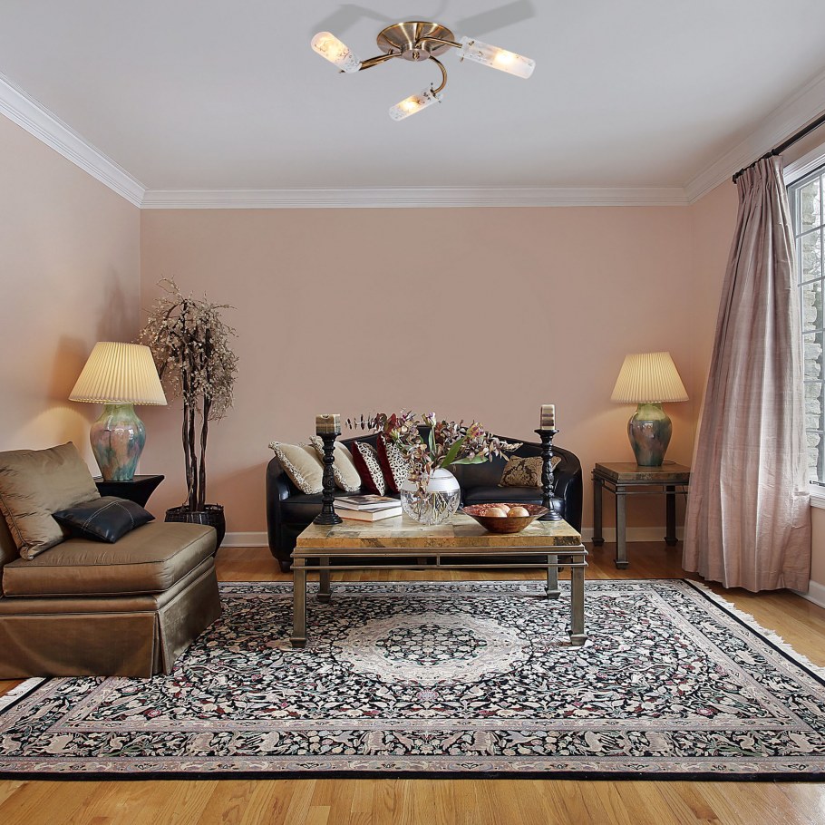 Палас Прованс коричневый в интерьере