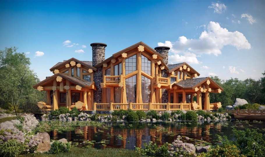 Красивые деревянные особняки