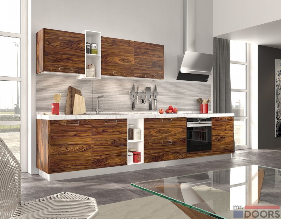 Мистер Дорс кухня шпон орех