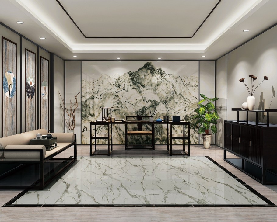 White & Gold Marble Wallpaper Mural