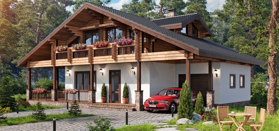 Проекты домов-Шале 250м2