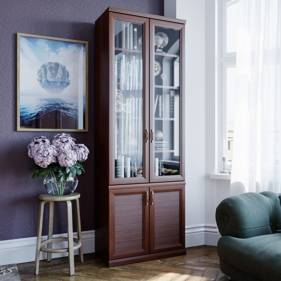 Шкаф витрина Белладжио лазурит