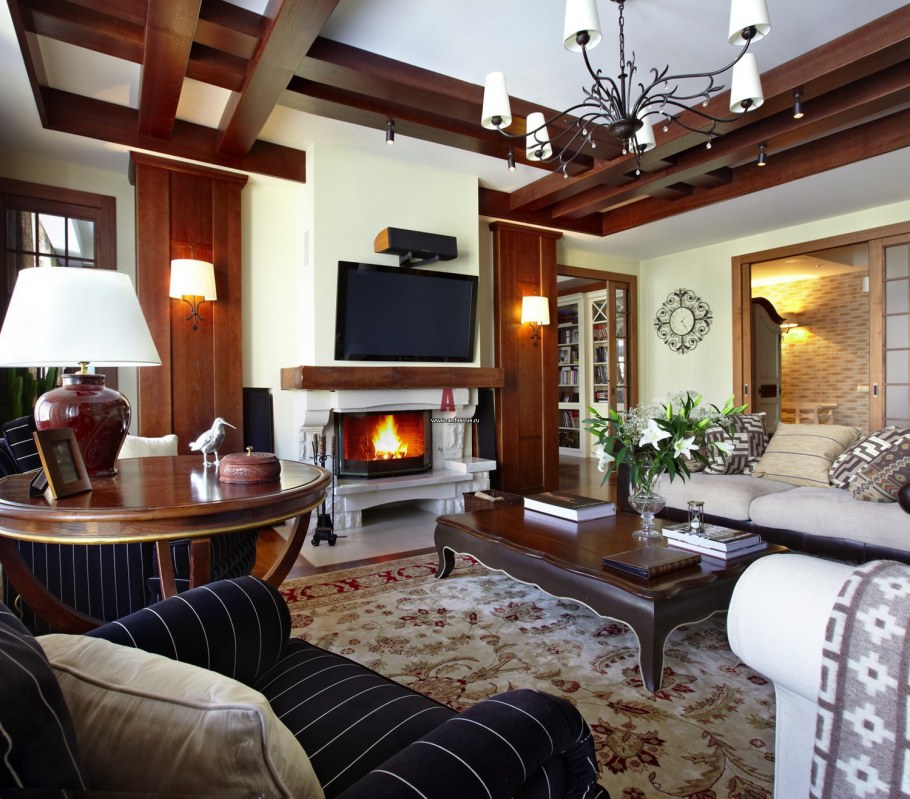 Камин в интерьере