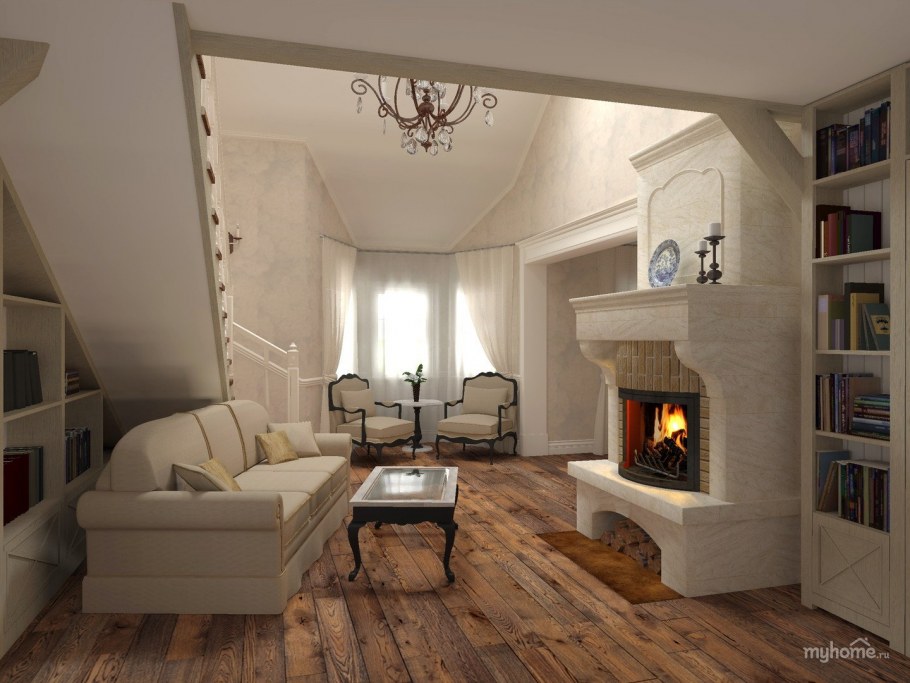 Богатый камин