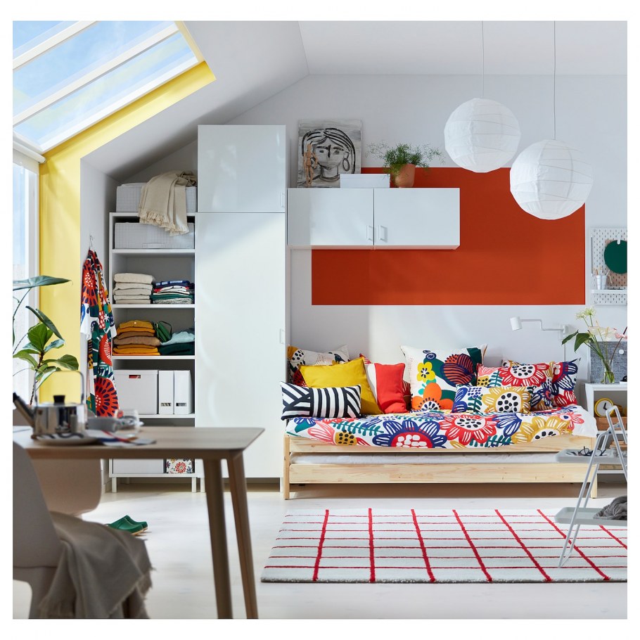 ОПХУС гардероб, белый, ФОННЕС белый95-120x42x181 см 992.401.62