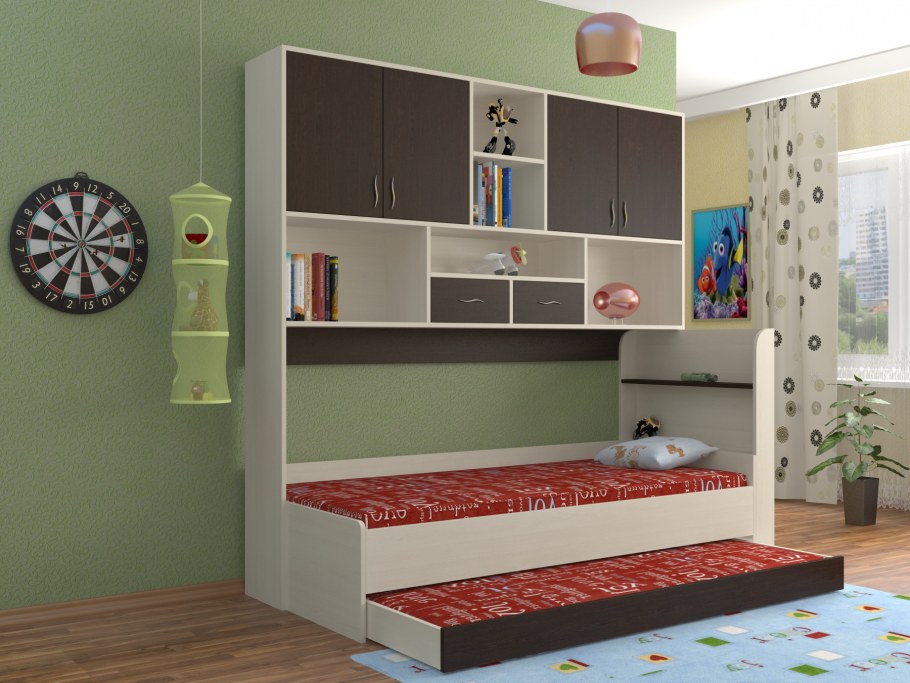 Кровать с антресолью 21.03 Дельта