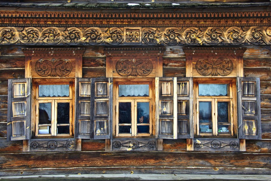 Окна русской избы 19 века