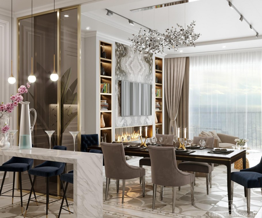 Потолок в неоклассическом стиле