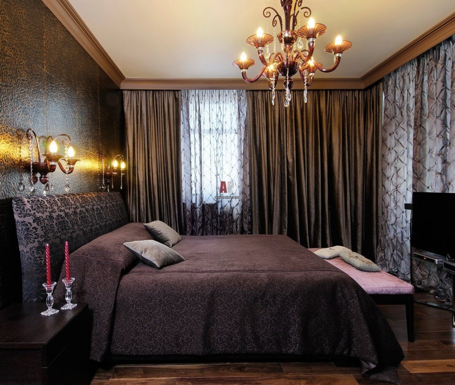 Спальня шоколадного цвета
