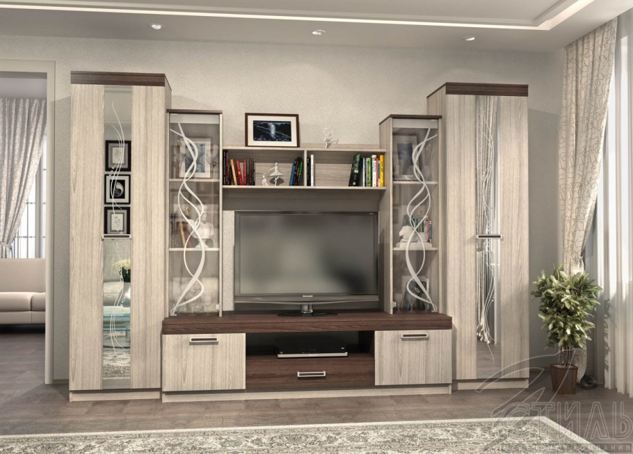 Стенка "Атлантида-2" (шимо темный/светлый)