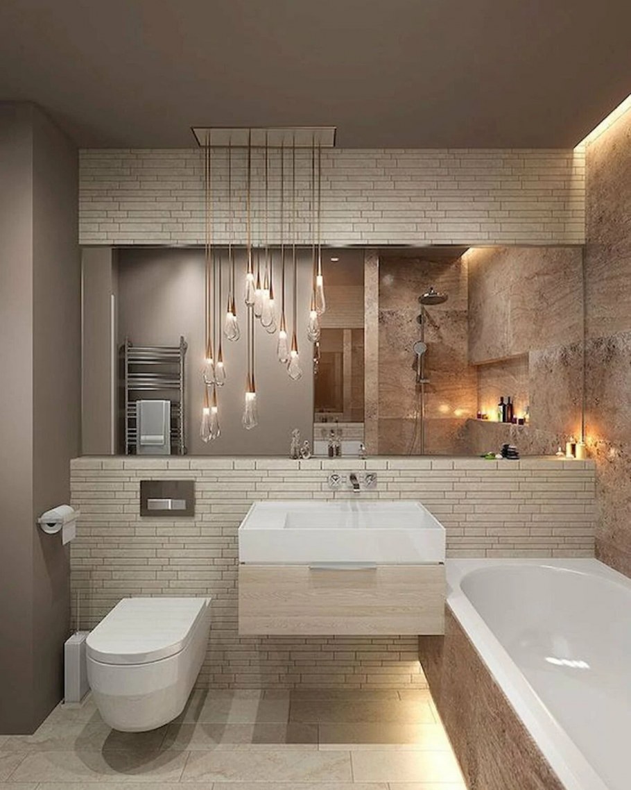 Ванная в черно белых тонах