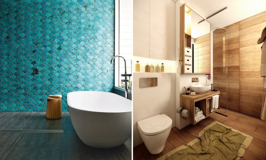 Стильные маленькие Ванные комнаты