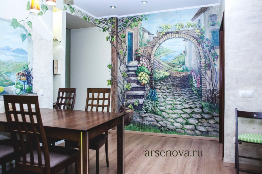 Итальянские обои фрески