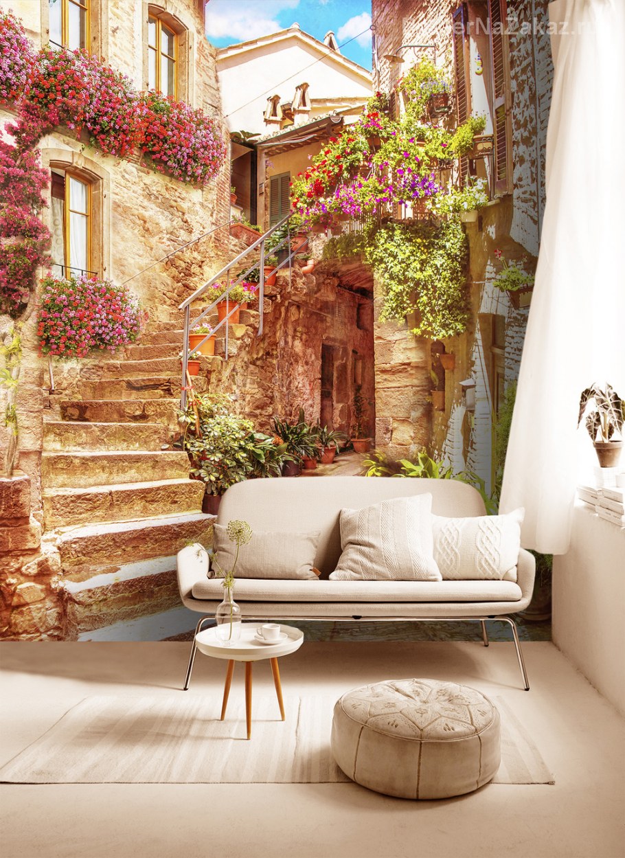 Фрески на стену итальянская улочка