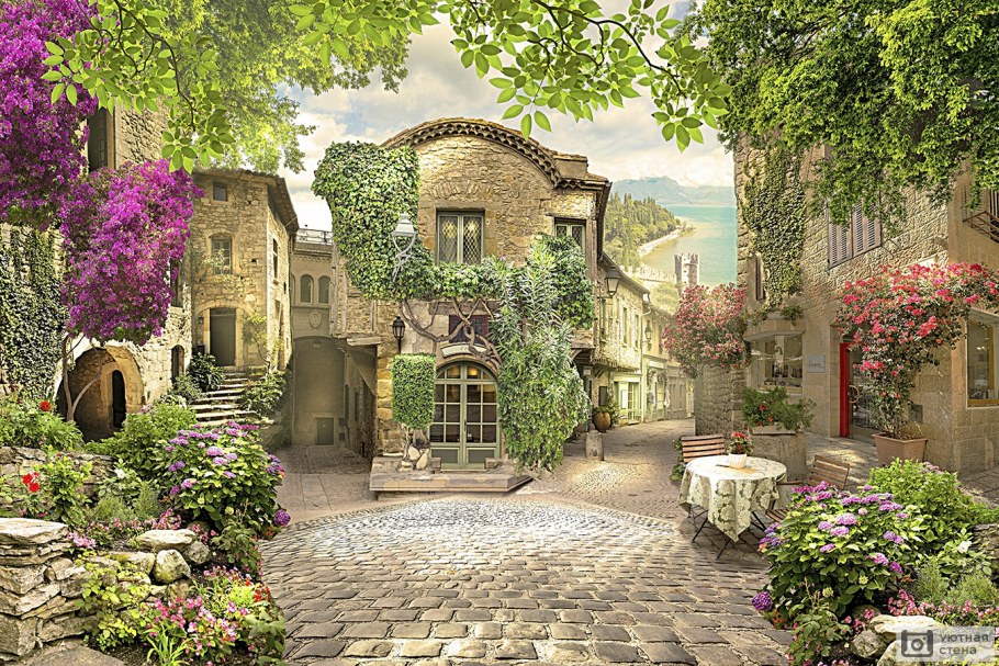 Настенная фреска в интерьере