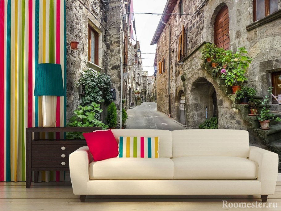 Фотообои белый дворик