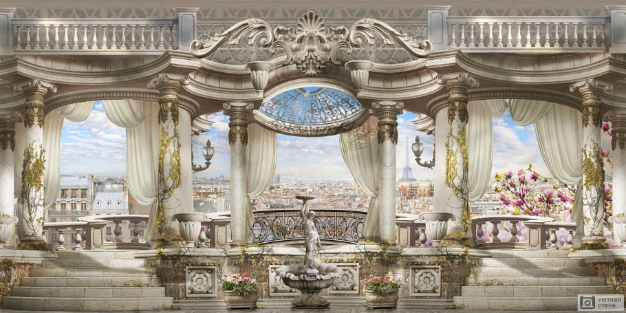 Фотообои 3д с колоннами