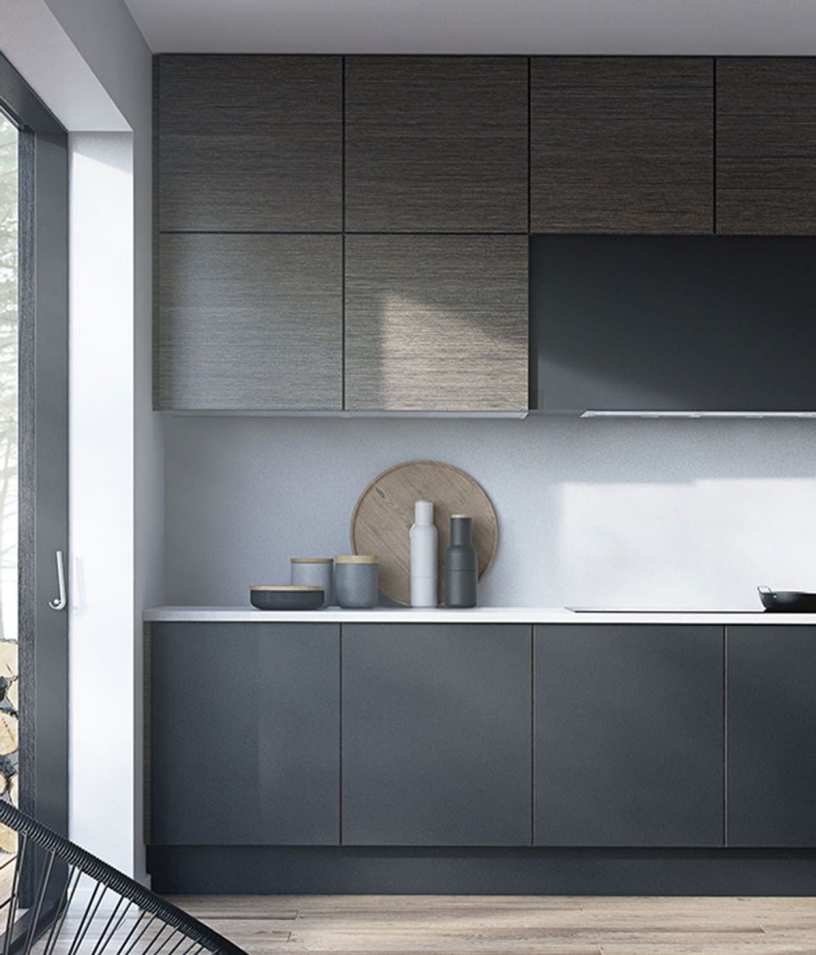 Кухня икеа Воксторп серая