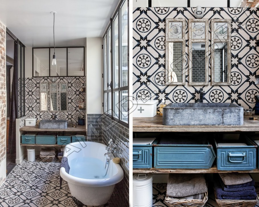 Санузел в стиле Фьюжн