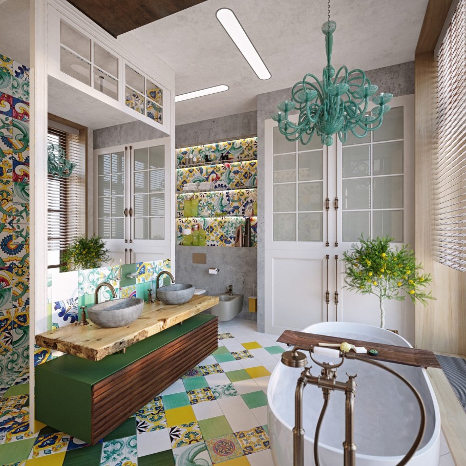 Туалет в стиле Эклектика